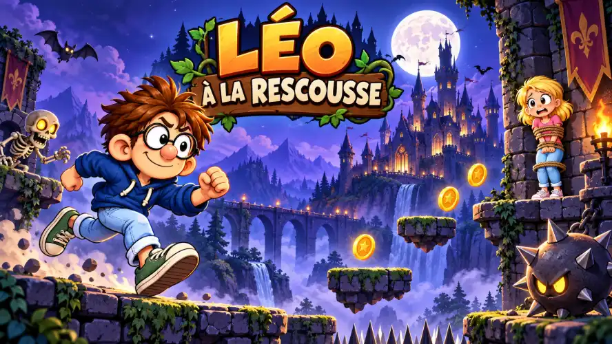 Affiche du jeu Léo à la rescousse : Léo part sauver Léonie