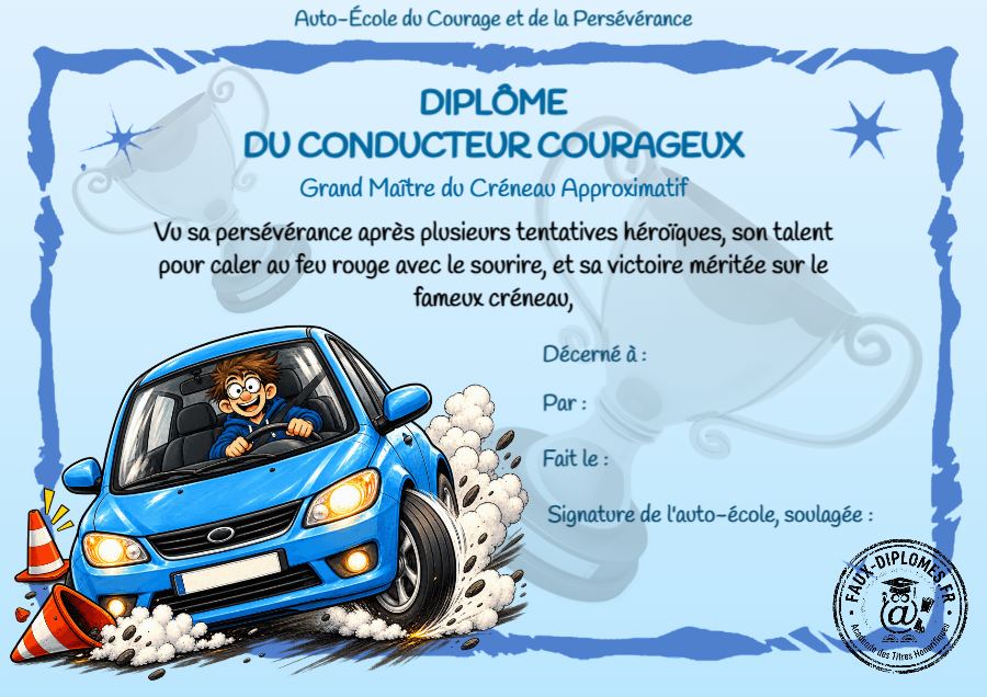 Autre version du diplôme Jeune permis