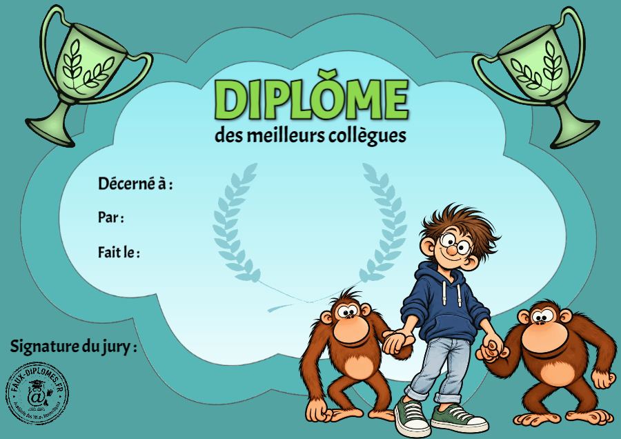 Aperçu du diplôme Meilleurs collègues