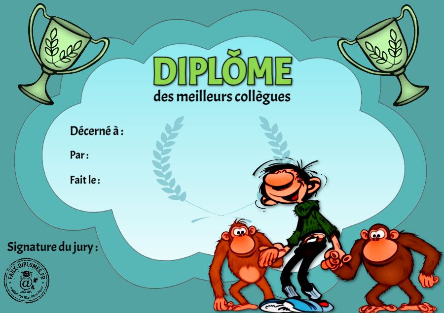 Aperçu du diplôme Meilleurs collègues