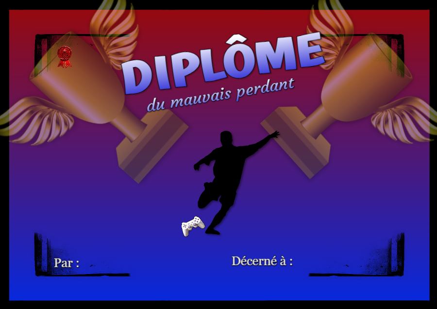 Aperçu du diplôme Mauvais perdant