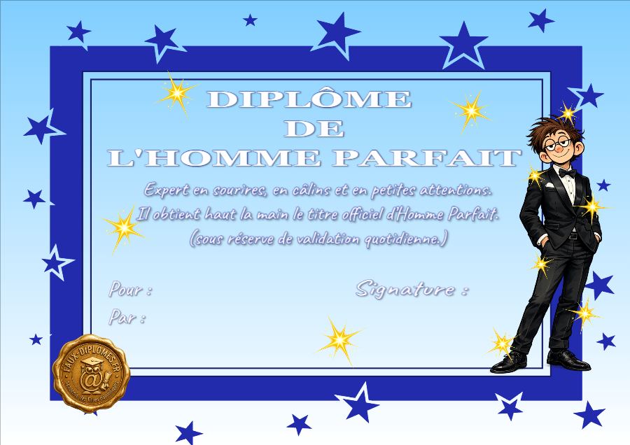 Aperçu du diplôme L'homme parfait