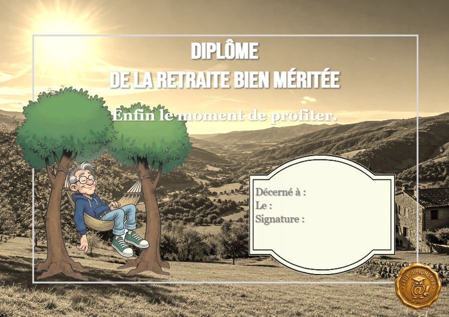 Aperçu du diplôme La retraite bien menée