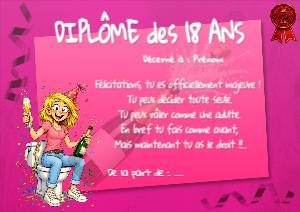 Diplôme des 18 ans