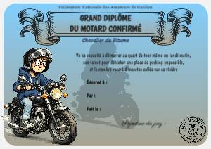 Grand diplôme du motard