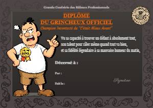 Le grincheux officiel
