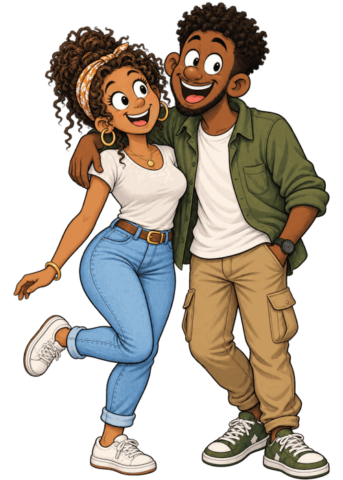 Max et Maya, amis proches de Léo et Léonie
