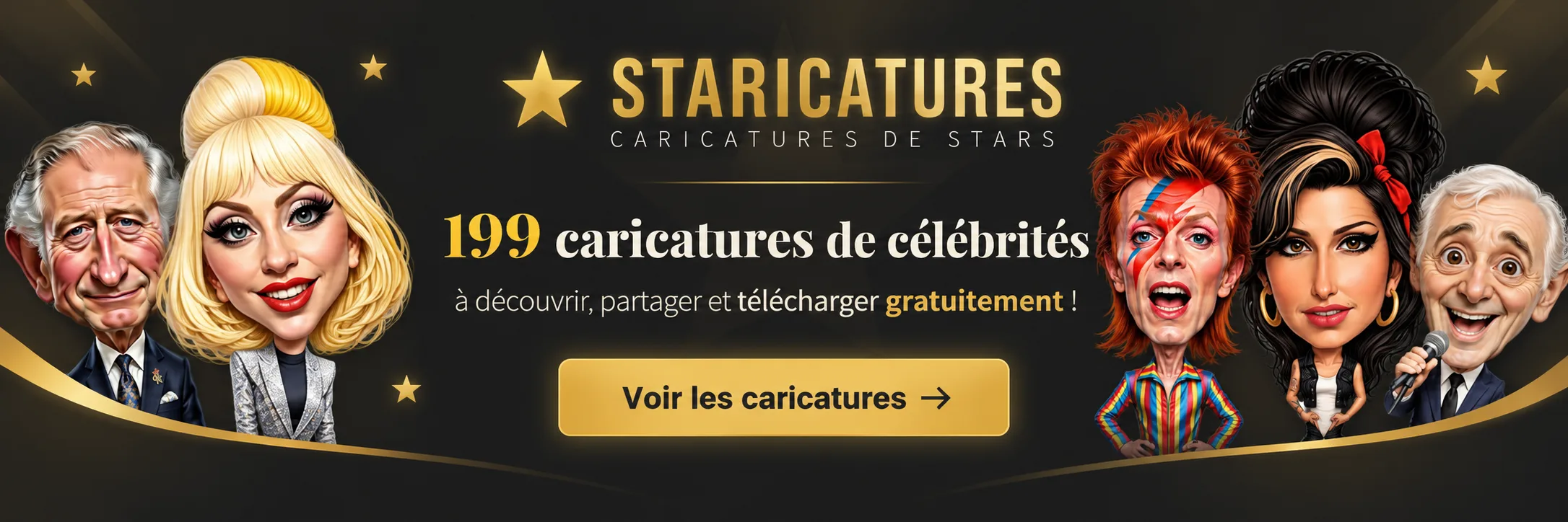 Staricatures.fr - caricatures de célébrités à découvrir, partager et télécharger gratuitement