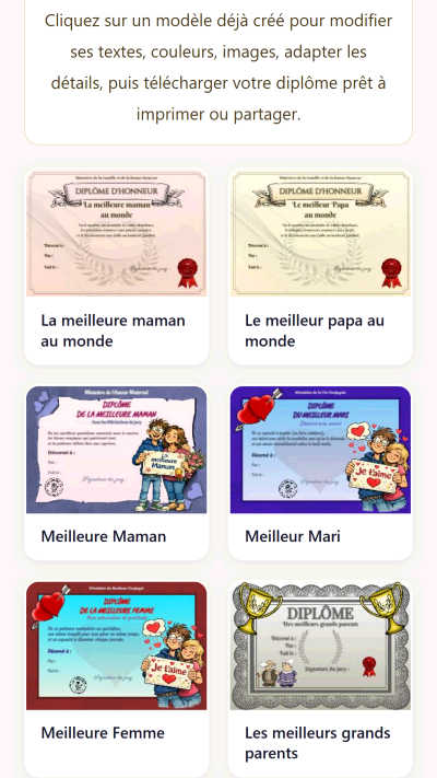 Page catégorie avec miniatures