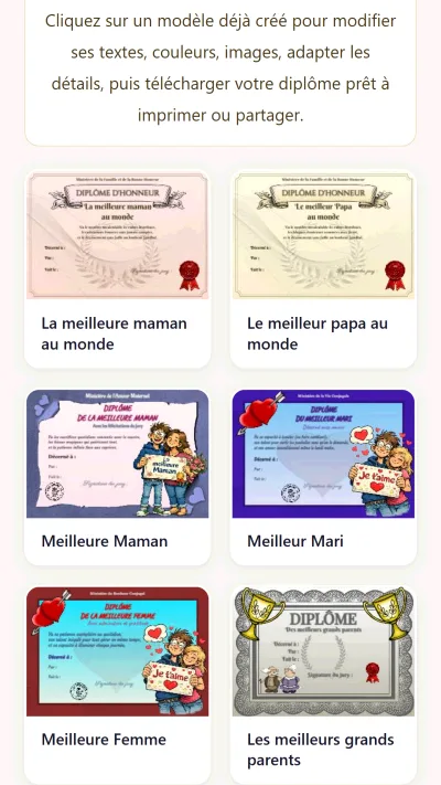 Page catégorie avec miniatures