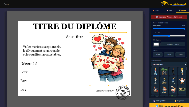 Réglages image