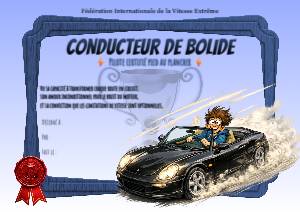 Conducteur de bolide