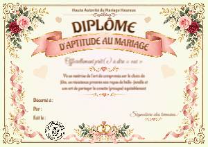 Diplôme d'aptitude au mariage