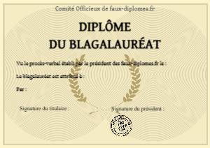 Diplôme du Blagalauréat