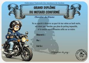 Grand diplôme du motard