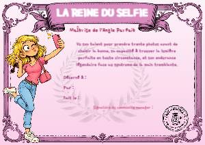 La reine du selfie